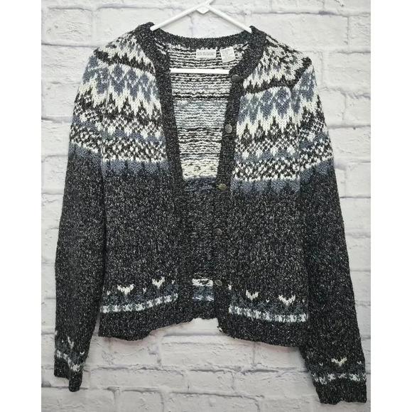 Vintage D.D. Sloane wool cotton blend  cardigan sweater cottage core Medium. - Picture 1 of 7